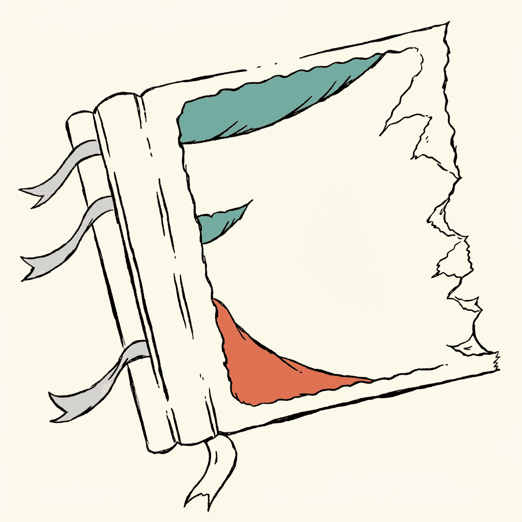 A torn page from an old natural history book, the illustration missing