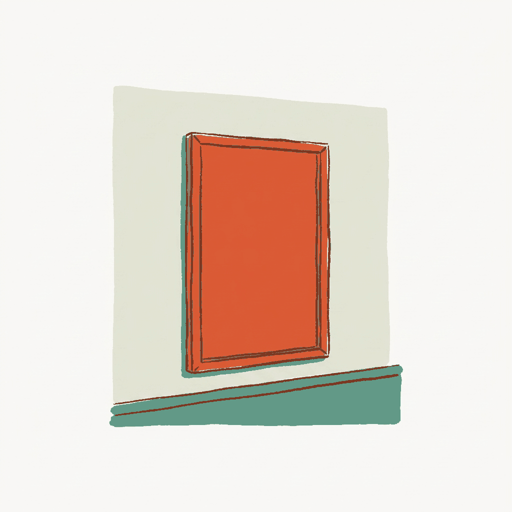 A mirror turned to face the wall