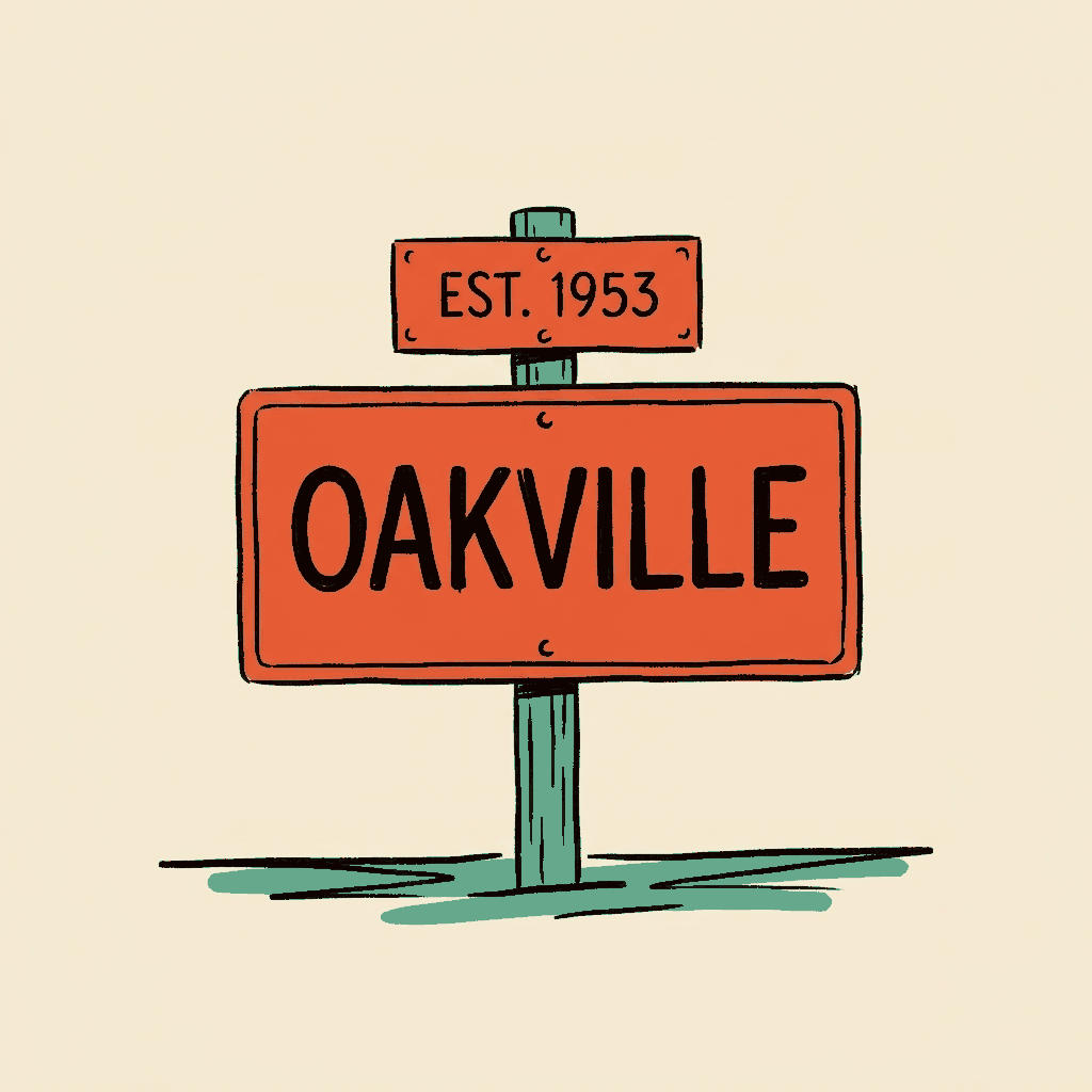 A city boundary sign with a second name bolted above the first